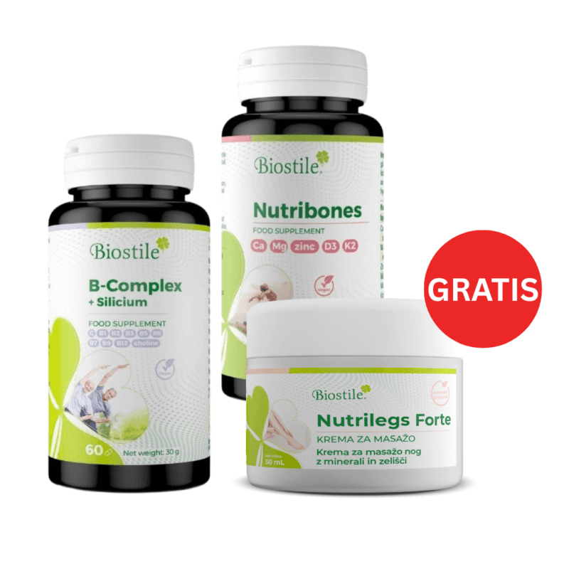 Nutribones + B-Complex + Silicium + Nutrilegs Forte (DARČEK)